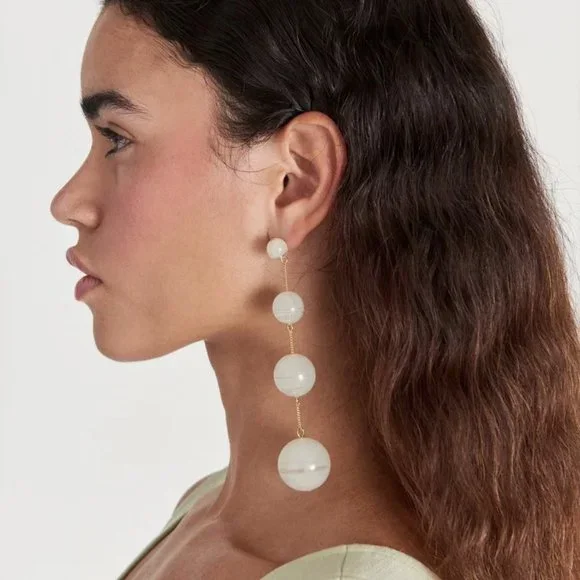 Cult Gaia Candace Earrings - Jade Light Green - Picture 2 of 5